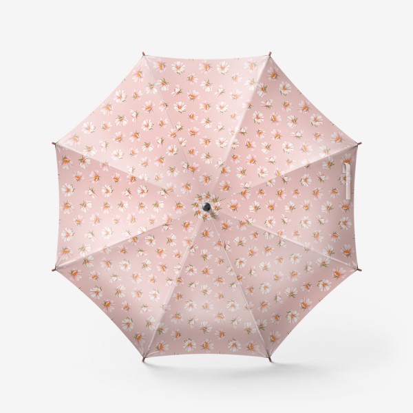 Зонт «Цветы шиповника на розовом»