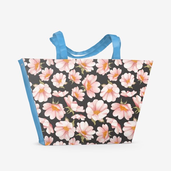 Пляжная сумка «Цветы шиповника»