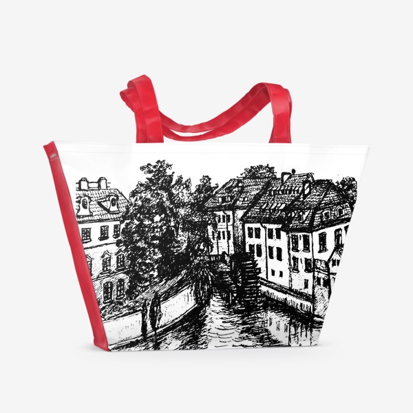 Пляжная сумка «Prague walks»
