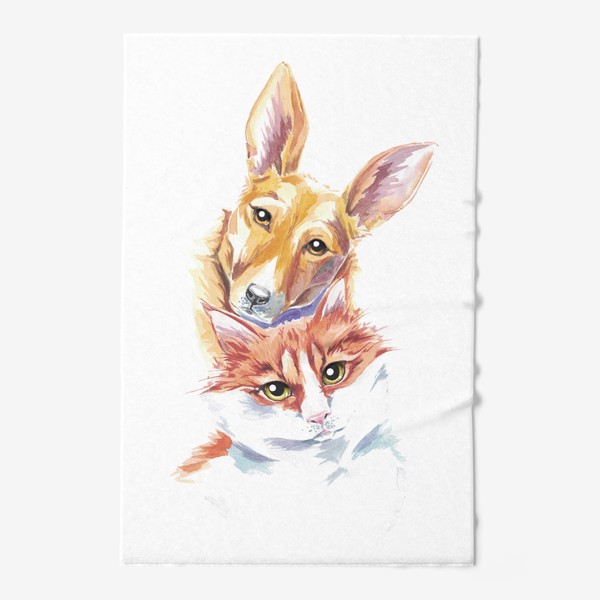 Полотенце «Друзья Пес и Кот»