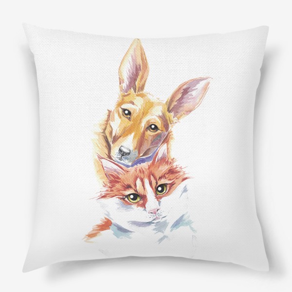 Подушка «Друзья Пес и Кот»