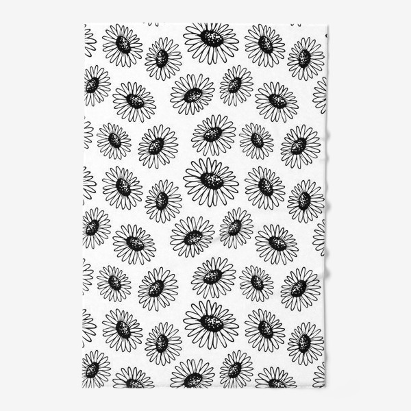 Полотенце «полевые цветы | бесшовный принт с ромашками»