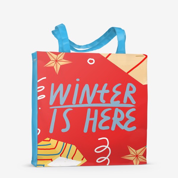 Сумка-шоппер «Новогодний леттеринг с подарками Winter Is Here»