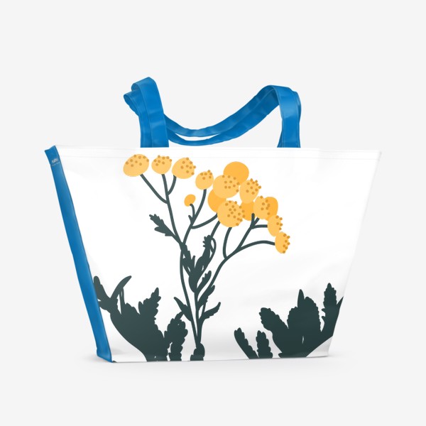 Пляжная сумка &laquo;Желтые полевые цветы / Yellow wildflowers&raquo;
