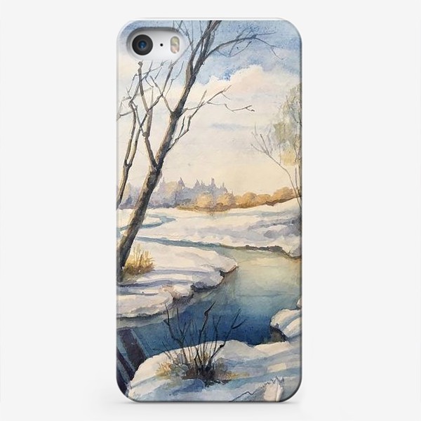 Чехол iPhone «Пейзаж "Зимняя весна"»