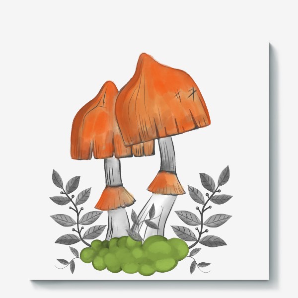 Холст «Оранжевые грибы»