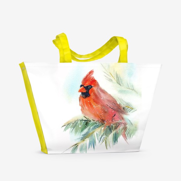 Пляжная сумка «красный кардинал»