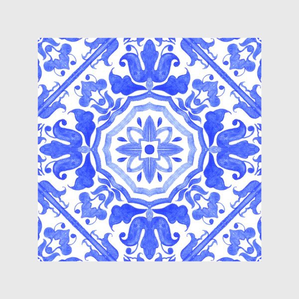 Скатерть «Азулежу, синяя португальская плитка»