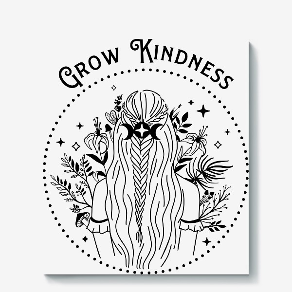 Холст «grow kindness / доброта»