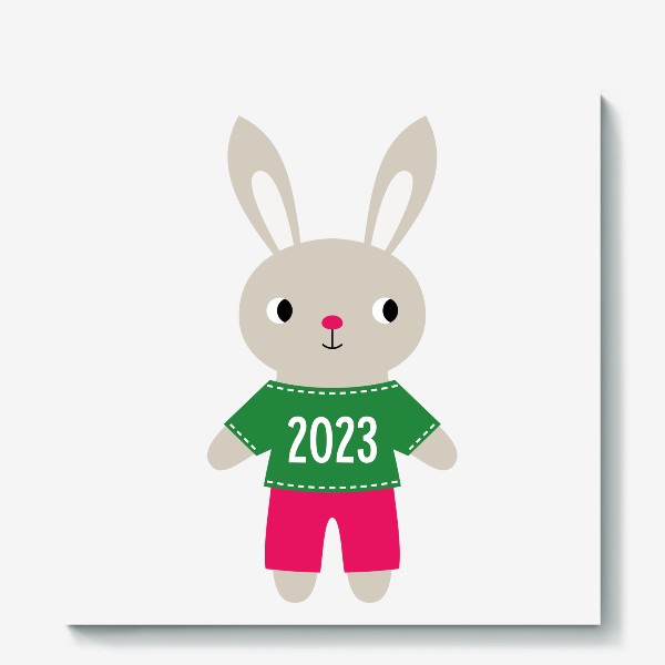 Холст «Кролик, символ Нового года 2023»