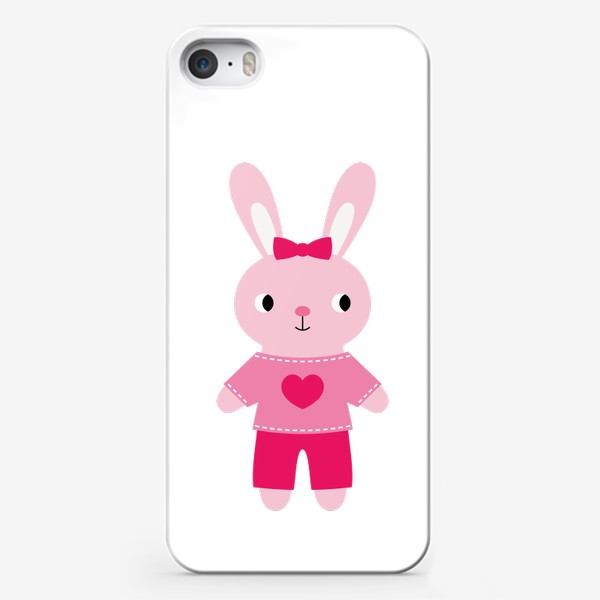 Чехол iPhone «Забавный кролик (зайчик)»