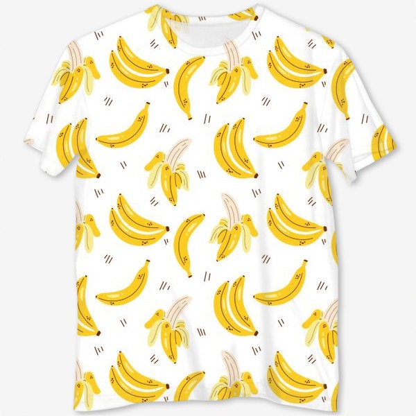 Футболка с полной запечаткой «принт яркие бананы | bananas»
