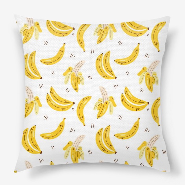 Подушка &laquo;принт яркие бананы | bananas&raquo;