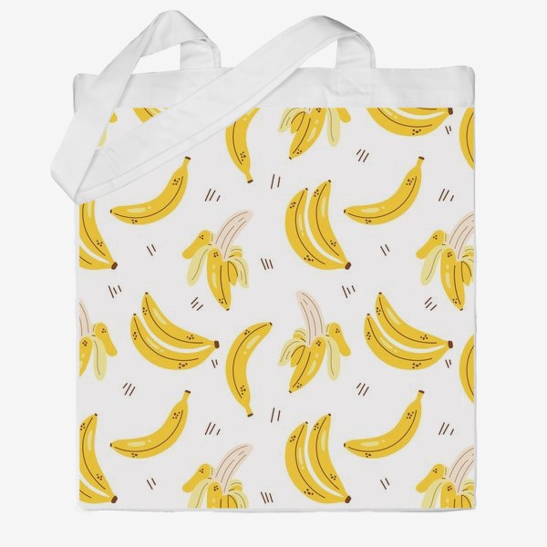Сумка хб «принт яркие бананы | bananas»