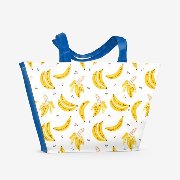 Пляжная сумка &laquo;принт яркие бананы | bananas&raquo;