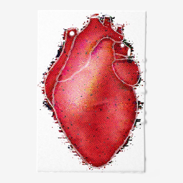 Полотенце «Сердце глитч»