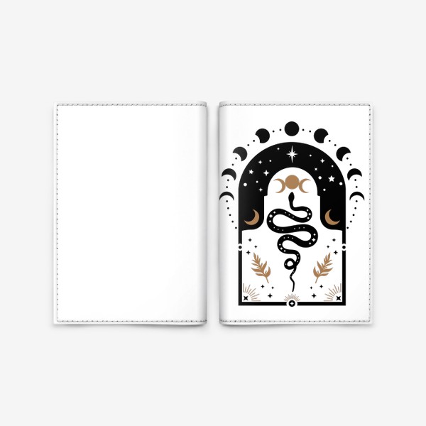 Обложка для паспорта «змея и звезды»