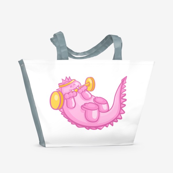 Пляжная сумка «Спортивный дракон - в подарок тренеру»