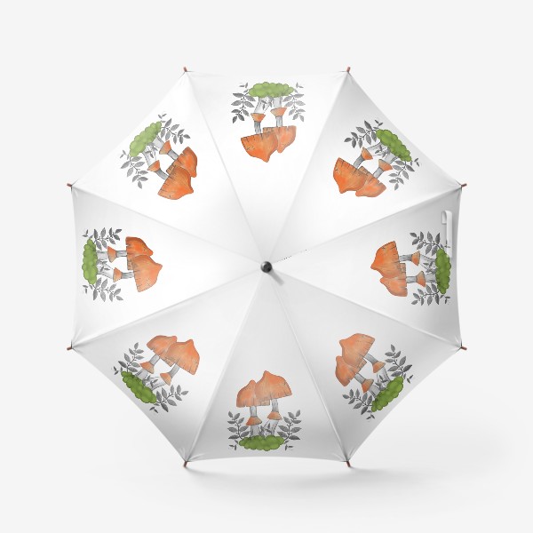 Зонт «Оранжевые грибы»