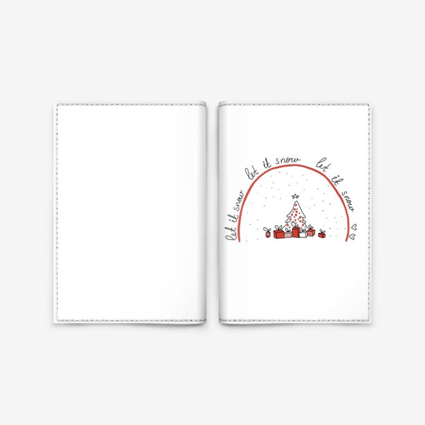 Обложка для паспорта «let it snow»