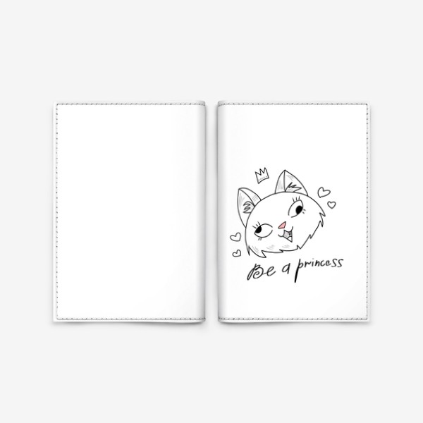 Обложка для паспорта «Милая принцесса кошечка»