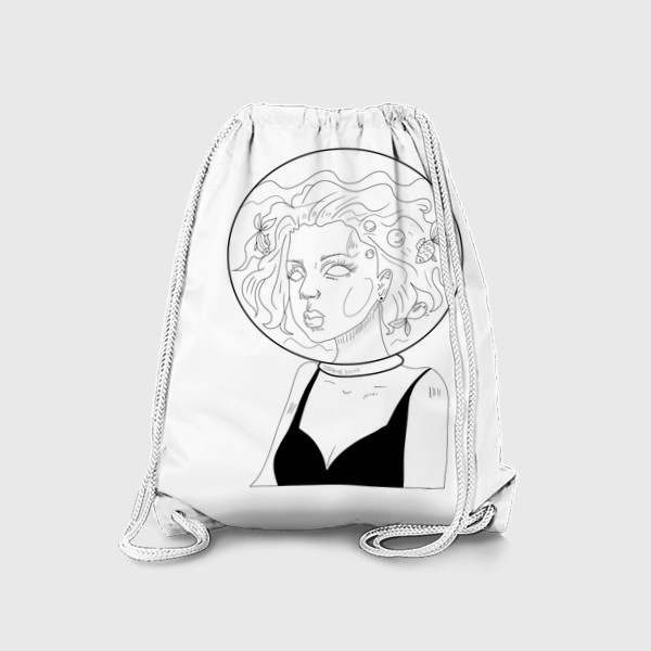 Рюкзак «Девушка с аквариумов на голове»