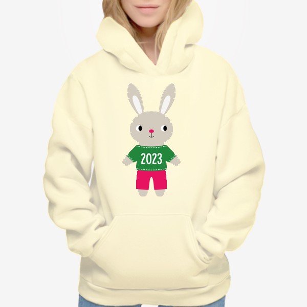 Худи «Кролик, символ Нового года 2023»