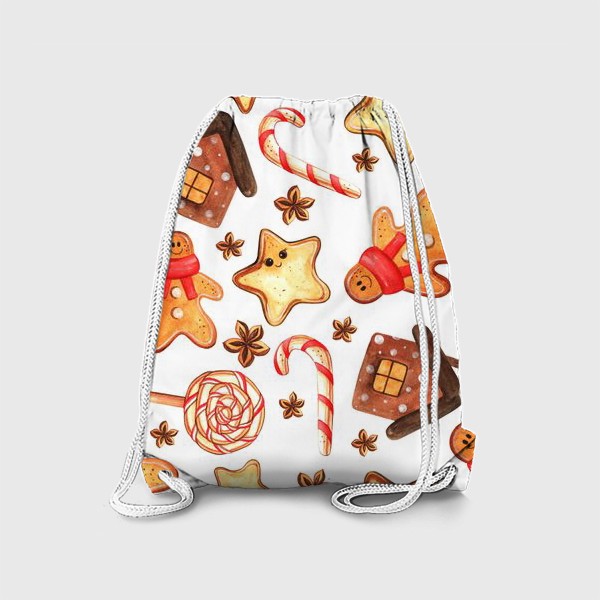 Рюкзак «Новогодние сладости паттерн»
