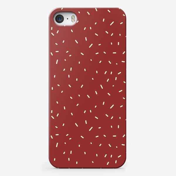 Чехол iPhone «белое кофетти на красном фоне»