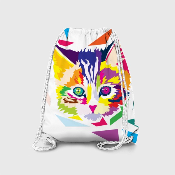 Рюкзак «Мордочка котенка в стиле wpap»