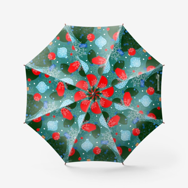 Зонт «Новогодний паттерн из шариков»