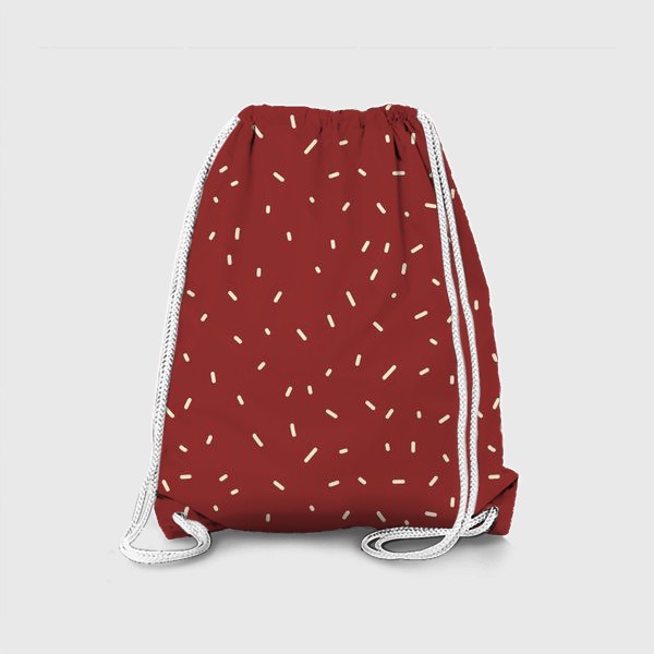 Рюкзак «белое кофетти на красном фоне»
