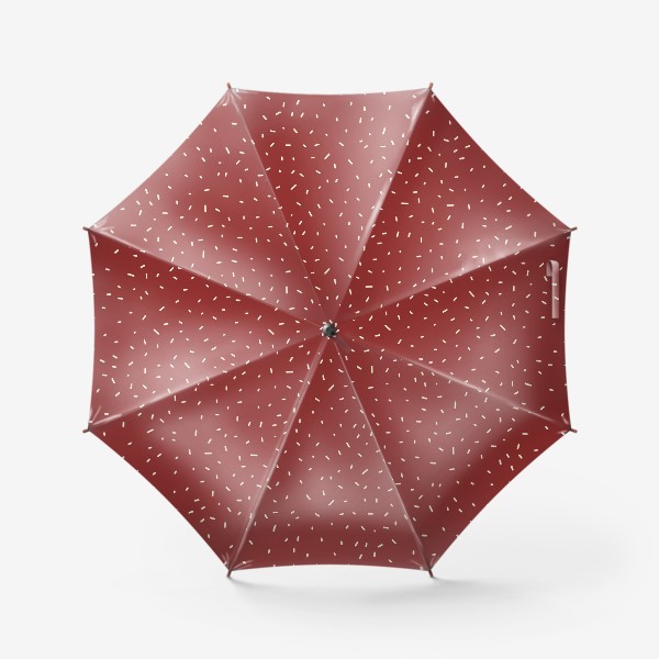 Зонт «белое кофетти на красном фоне»