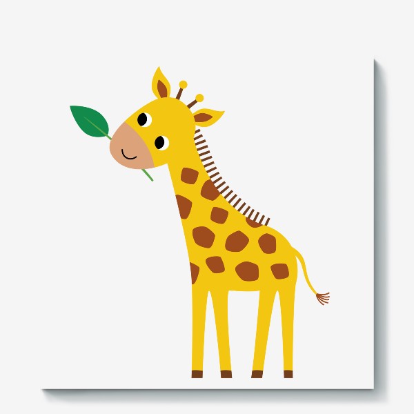 Холст «Забавный жираф, жирафик»
