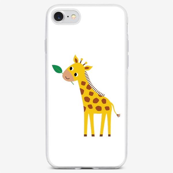 Чехол iPhone «Забавный жираф, жирафик»