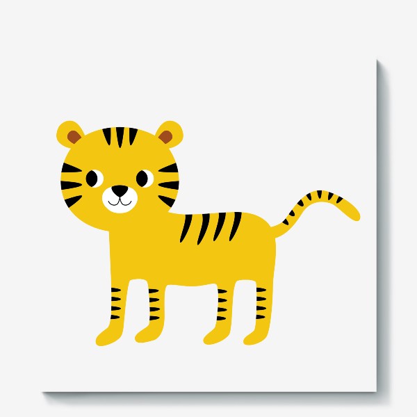Холст «Забавный тигр, тигренок»