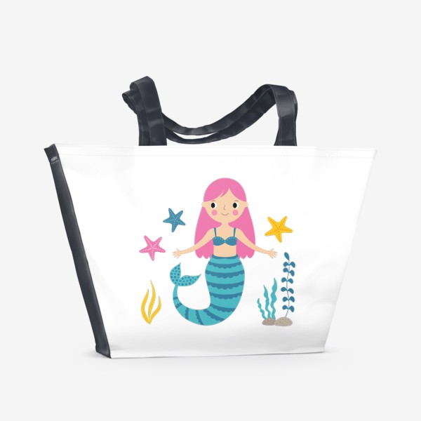 Пляжная сумка «Русалка, русалочка»