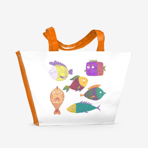 Пляжная сумка &laquo;Цветные рыбки&raquo;