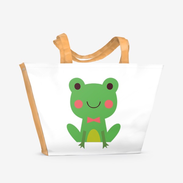 Пляжная сумка «Забавный лягушонок (лягушка)»