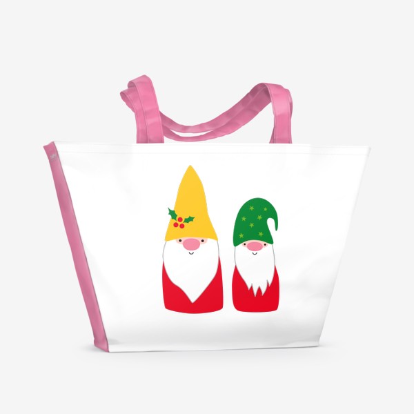 Пляжная сумка «Гномы новогодние»