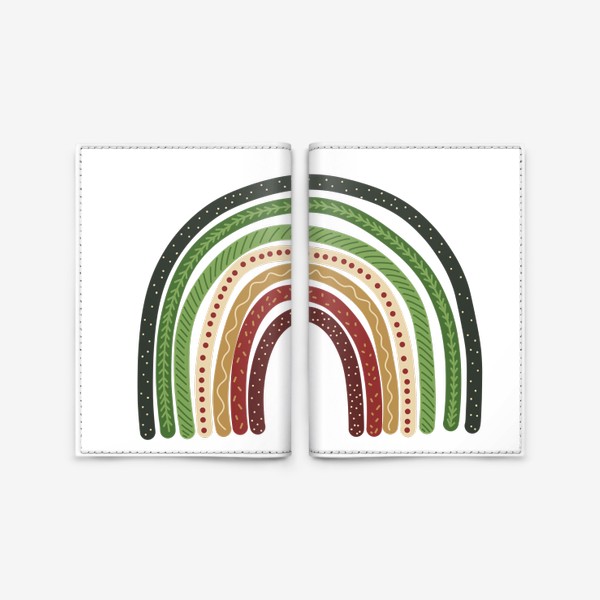 Обложка для паспорта «радуга в новый год 1»