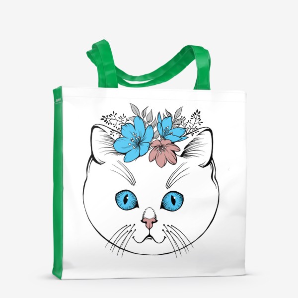 Сумка-шоппер «Белая кошачья мордочка»