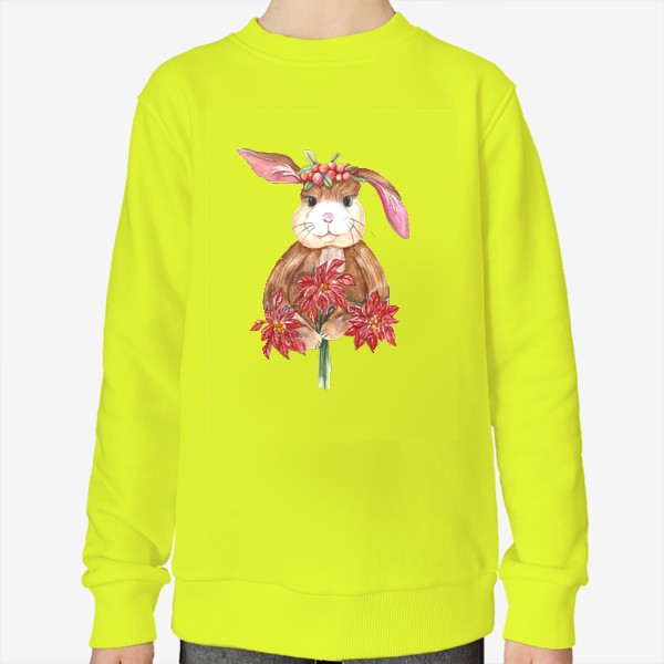 Свитшот «Кролик с цветами»
