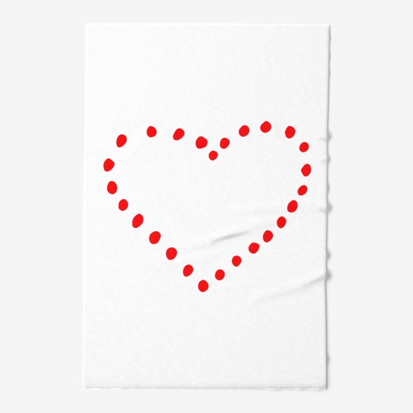 Полотенце «сердце красное. точки»