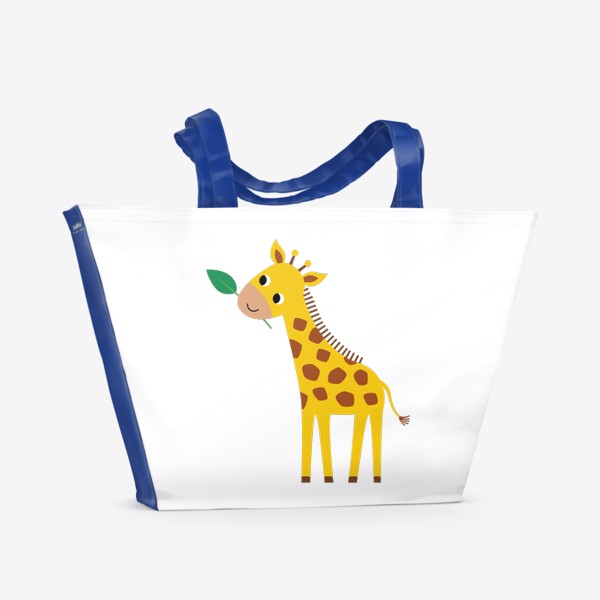 Пляжная сумка «Забавный жираф, жирафик»