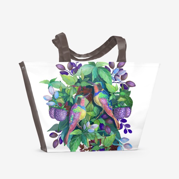 Пляжная сумка «Волшебные колибри»