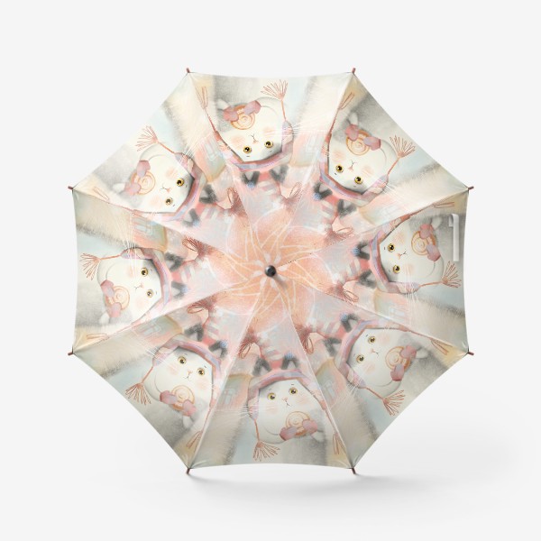 Зонт «Котик с булочкой»