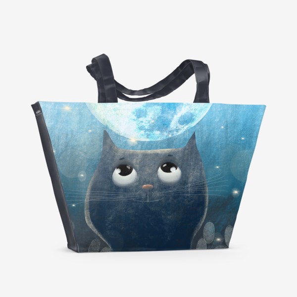 Пляжная сумка «Лунный кот»