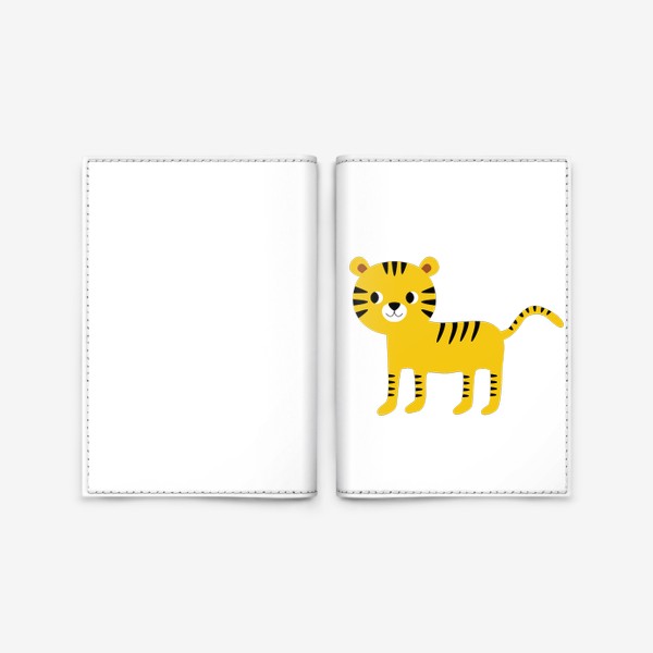 Обложка для паспорта «Забавный тигр, тигренок»