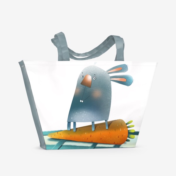 Пляжная сумка &laquo;Кролик с морковкой&raquo;